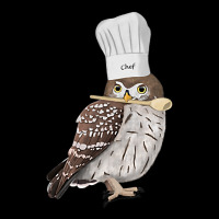 Little Owl Bird Kitchen Chef Hat Cooking Funny Biologist Pocket T-shirt | Artistshot