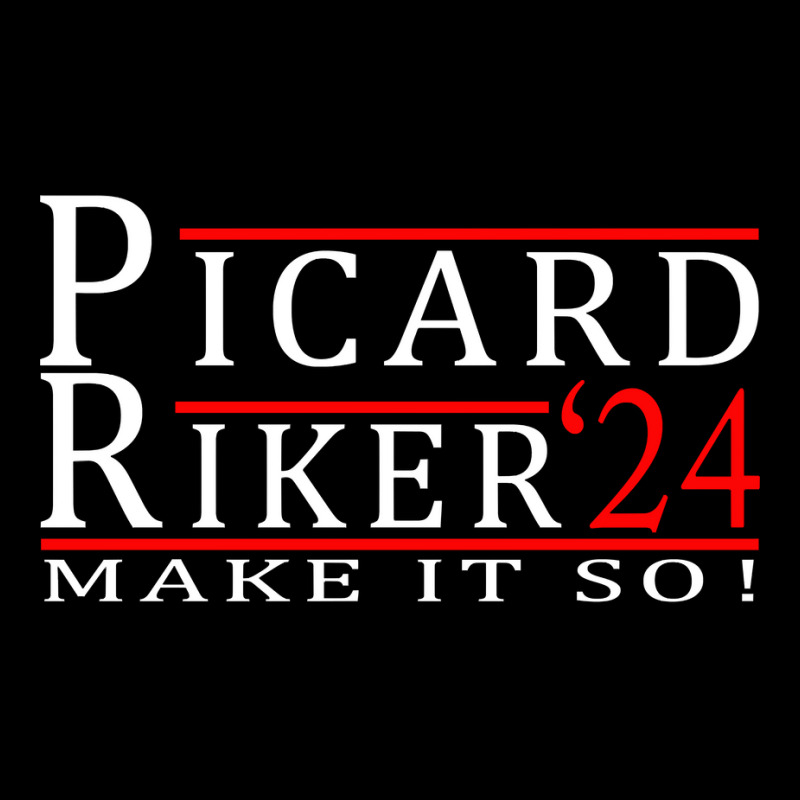 Picard Riker 2024 Make It So Long Sleeve T Shirt Cropped Hoodie by cm-arts | Artistshot