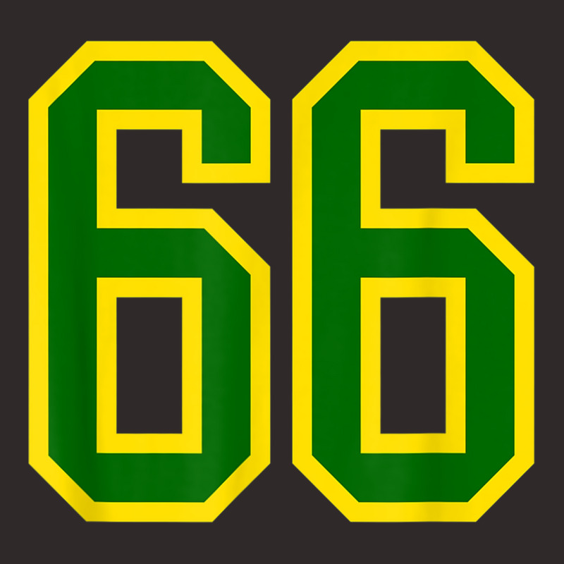 Jersey Number #66 Green Yellow Birthday Sports Number 66 Racerback Tank by Newdesigns | Artistshot