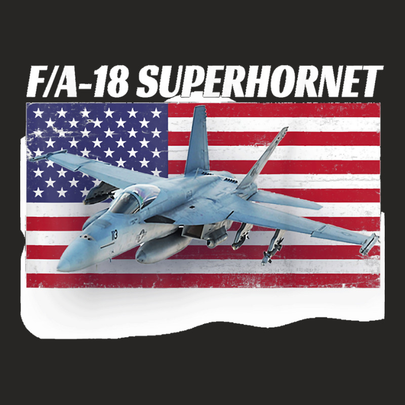 Patriotic American Naval Fa 18 Superhornet Tee In Action Ladies Fitted T-Shirt by cm-arts | Artistshot