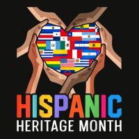 Latin Countries Hands Heart Flags Hispanic Heritage Month T Shirt Scorecard Crop Tee | Artistshot