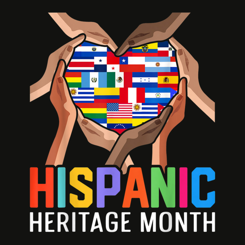 Latin Countries Hands Heart Flags Hispanic Heritage Month T Shirt Scorecard Crop Tee by cm-arts | Artistshot