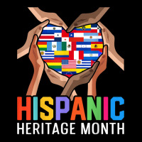 Latin Countries Hands Heart Flags Hispanic Heritage Month T Shirt Cropped Sweater | Artistshot