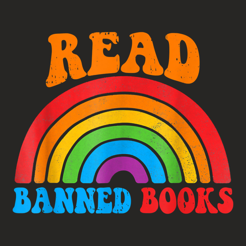 I Read Banned Books T Shirt Rainbow Readers Reading Book T Shirt Ladies Fitted T-Shirt by cm-arts | Artistshot