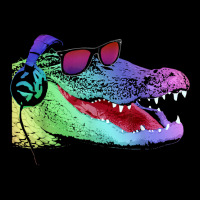 Alligator With Headphones And Sunglasses Long Sleeve Shirts | Artistshot