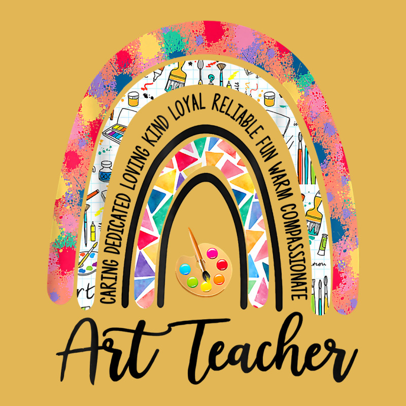 Art Teacher Boho Rainbow Caring Dedicated Loving Vintage T Shirt Vintage Hoodie And Short Set by cm-arts | Artistshot