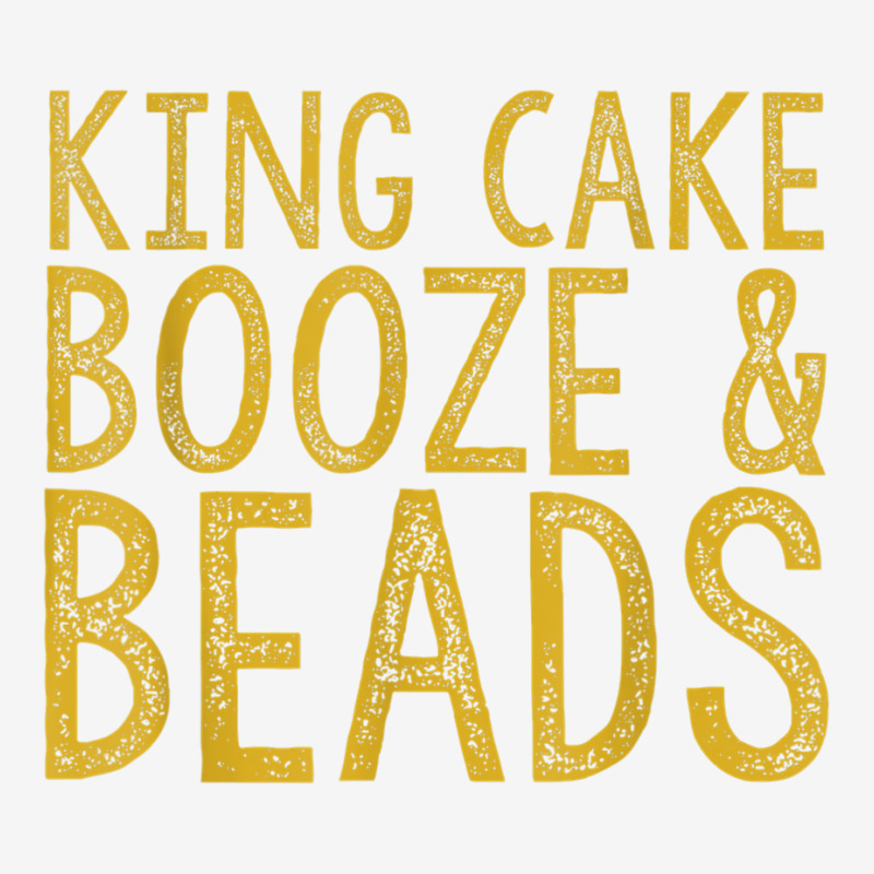 King Cake Booze & Beads Mardi Gras Gold T Shirt Adjustable Cap | Artistshot