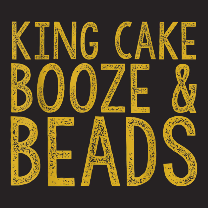 King Cake Booze & Beads Mardi Gras Gold T Shirt Vintage Cap | Artistshot