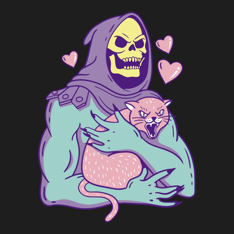 skeletor riding a cat