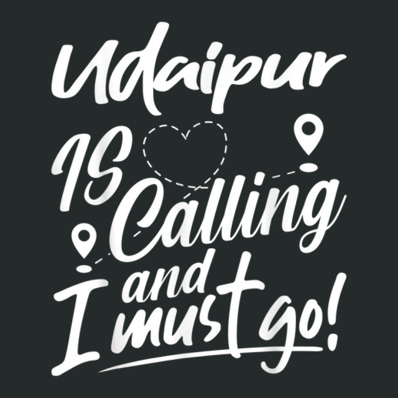 Funny Udaipur Is Calling And I Must Go India Travelling Women's Triblend Scoop T-shirt by Loves | Artistshot