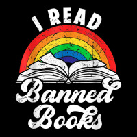 I Read Banned Books Vintage Literature Rainbow Reading Cropped Hoodie | Artistshot