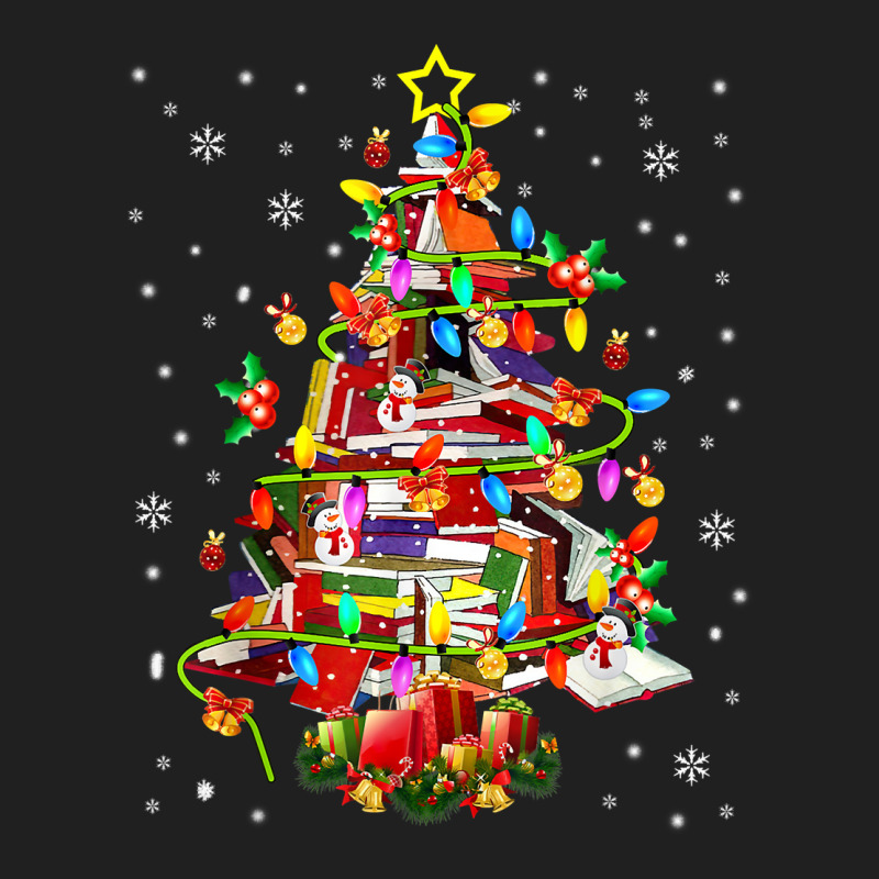 Xmas Tree Library Xmas Lights Tree Book Lover Librarian T Shirt Ladies Polo Shirt by cm-arts | Artistshot