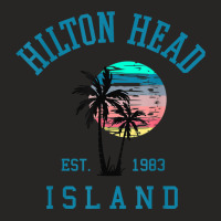 Hilton Head Island South Carolina Beach Palm Trees Summer Ladies Fitted T-shirt | Artistshot