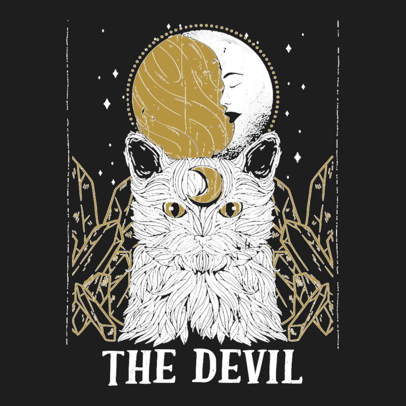 Devil Cat Moon Tarot Card Pagan Goblincore Goth Occult Sweatshirt Classic T-shirt by MICHAELFRANCISSMITH | Artistshot