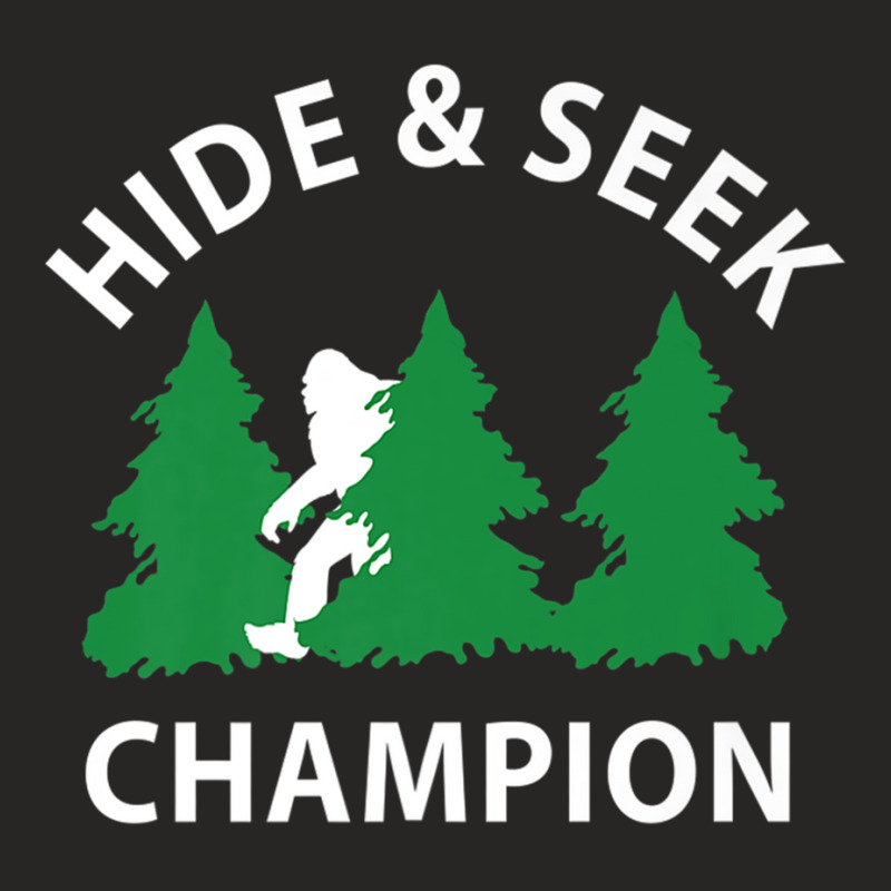 Bigfoot Hide And Seek Champion Premium T Shirt Ladies Fitted T-Shirt by cm-arts | Artistshot