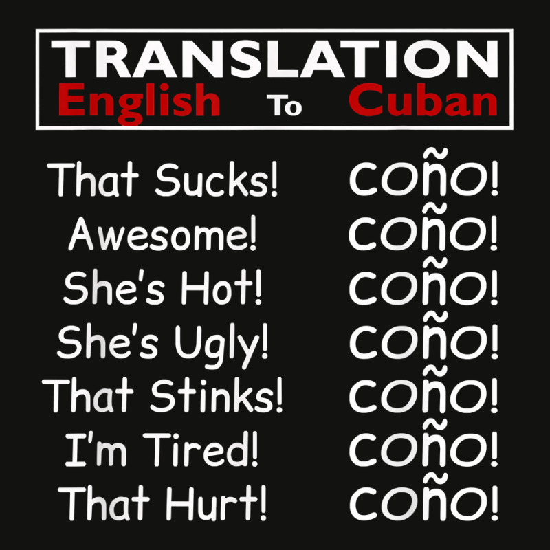 Funny Cuban Spanish Cono Bilingual Slang T Shirt Scorecard Crop Tee by mantewipuortog | Artistshot