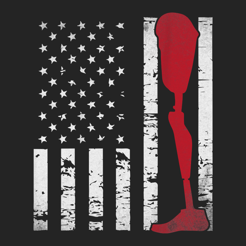 Amputee Patriotic Prosthetic Leg Flag 3/4 Sleeve Shirt by Graham Sanchez | Artistshot