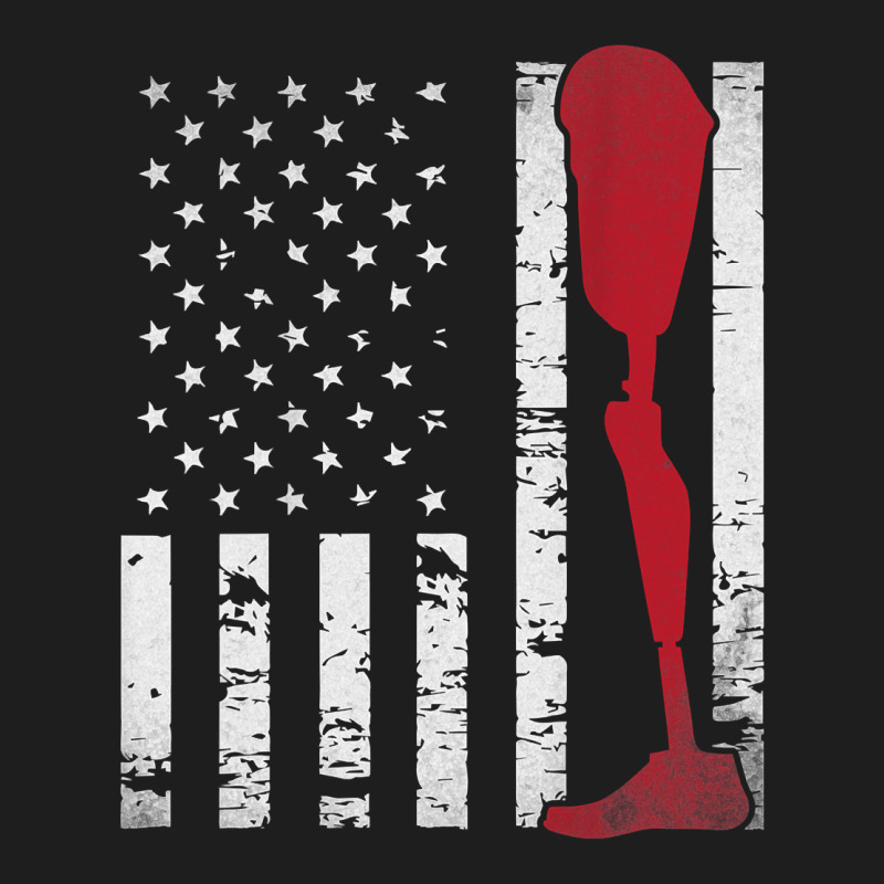 Amputee Patriotic Prosthetic Leg Flag Classic T-shirt by Graham Sanchez | Artistshot