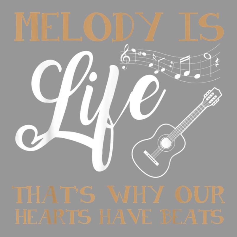 Music T Shirt Melody Is Life Novelty Guitar Shirt T Shirt Women's V-Neck T-Shirt by cm-arts | Artistshot