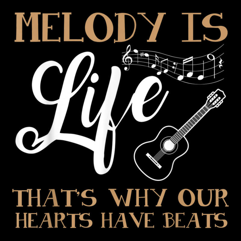 Music T Shirt Melody Is Life Novelty Guitar Shirt T Shirt Maternity Scoop Neck T-shirt by cm-arts | Artistshot