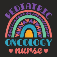 Pediatric Oncology Nurse Rn Peds Rainbow Childhood Cancer T Shirt Ladies Fitted T-shirt | Artistshot