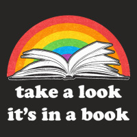 Take A Look Its In A Book Retro Inspired Reading Rainbow Classic Ladies Fitted T-shirt | Artistshot