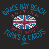 Jcombs Grace Bay Beach, Turks, Caicos Islands, Beach Ladies Fitted T-shirt | Artistshot