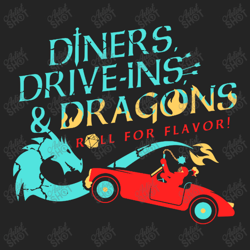 Diners Drive Ins Dragons 3/4 Sleeve Shirt | Artistshot