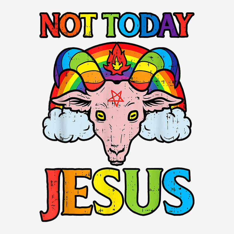 Today Not Jesus Satan Goat Rainbow Satanic Satanism T Shirt Youth 3/4 Sleeve by tuftsmirussom | Artistshot