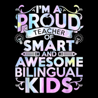 Esl Teacher Im A Proud Teacher Of Smart Cool Bilingual Kids V-neck Tee | Artistshot