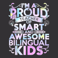 Esl Teacher Im A Proud Teacher Of Smart Cool Bilingual Kids Vintage Short | Artistshot