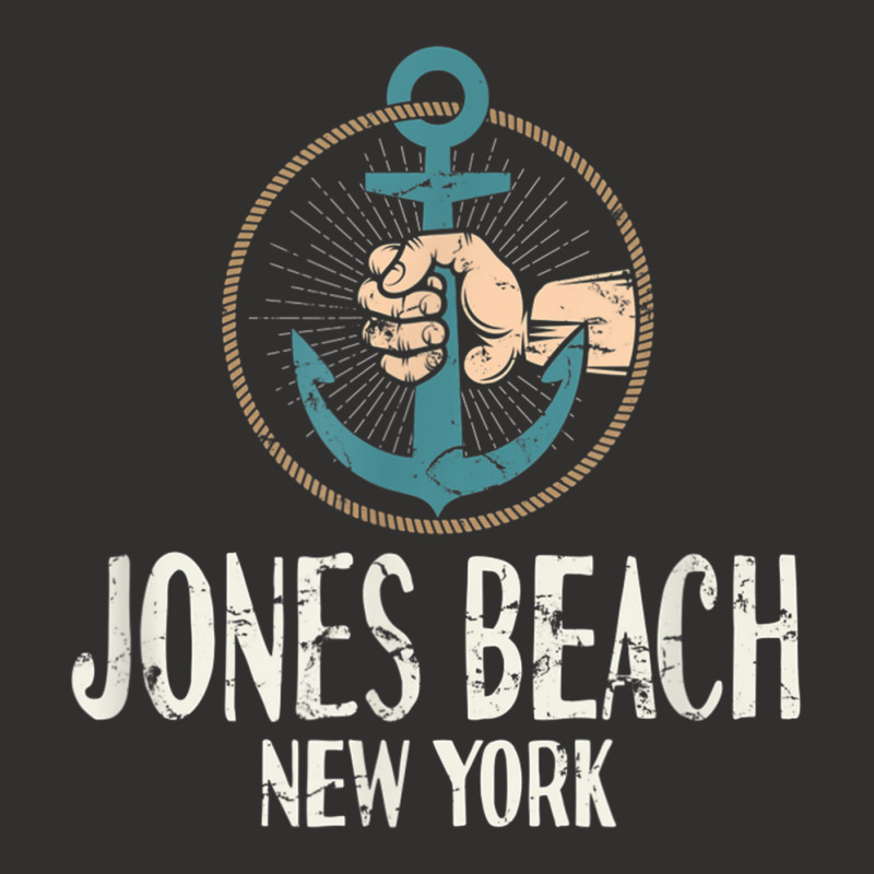 Jones Beach New York Boat Anchor T Shirt Distressed Champion Hoodie by cm-arts | Artistshot