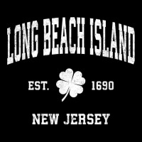 Long Beach Island New Jersey Vintage Shamrock Sports Adjustable Cap | Artistshot