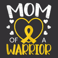 Womens Mom Of A Warrior Childhood Cancer Awareness Month T Shirt Vintage Short | Artistshot