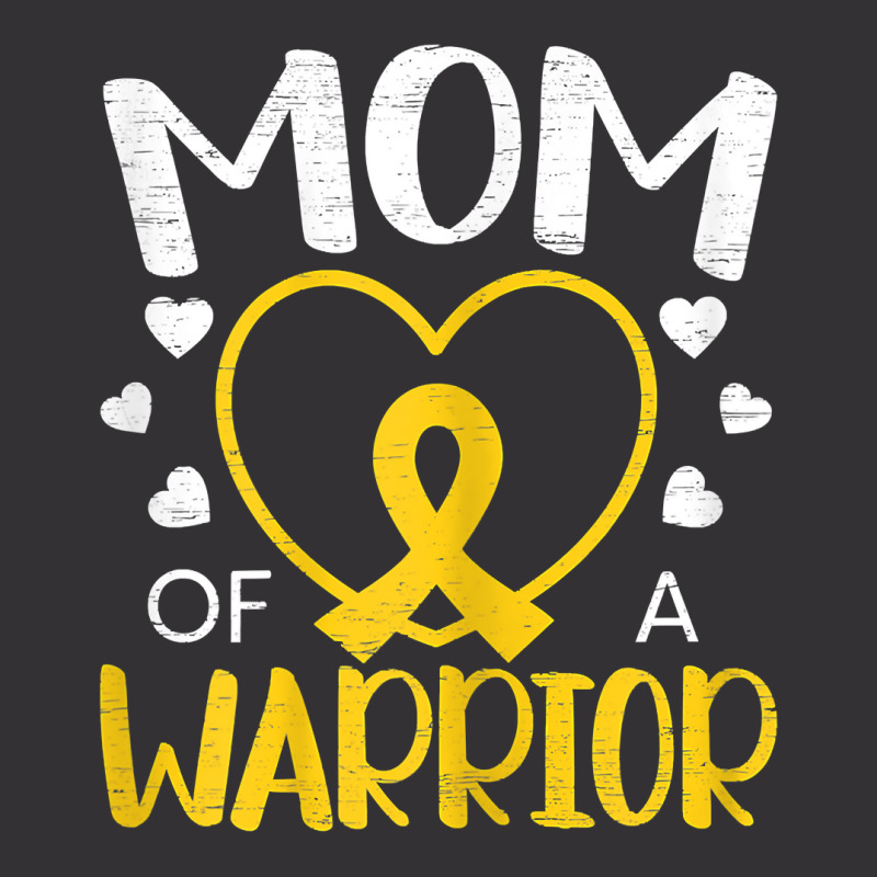 Womens Mom Of A Warrior Childhood Cancer Awareness Month T Shirt Vintage Hoodie And Short Set | Artistshot