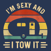 I_m Sexy And I Tow It Funny Caravan Camping Rv Trailer Gift Ladies Denim Jacket | Artistshot