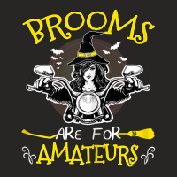 Womens Halloween Witch Riding Motorcycle Brooms Are For Amateurs T Shi Ladies Fitted T-shirt | Artistshot