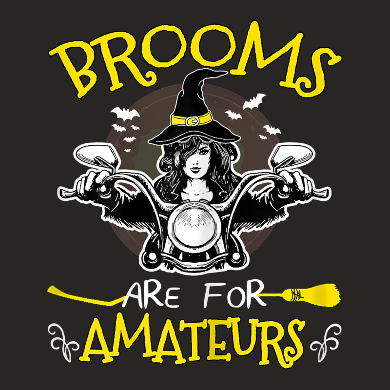 Womens Halloween Witch Riding Motorcycle Brooms Are For Amateurs T Shi Ladies Fitted T-Shirt by tuftsmirussom | Artistshot