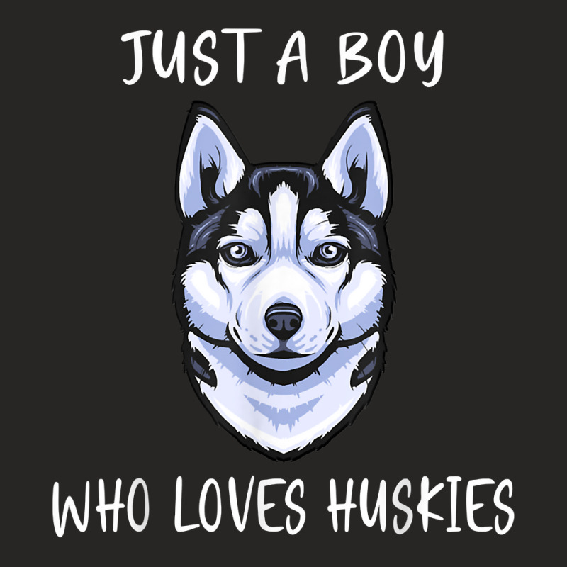 Siberian Husky Puppy Just A Boy Who Loves Husky T Shirt Ladies Fitted T-Shirt by cm-arts | Artistshot