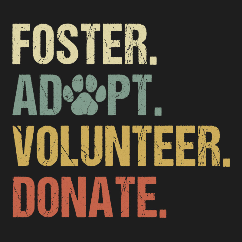 Vintage Foster Adopt Volunteer Donate Animals Rescue Shelter Long Slee Classic T-shirt by cm-arts | Artistshot