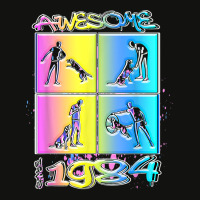 Awesome Since 1984. Agility Dog Training Graffiti Design Scorecard Crop Tee | Artistshot