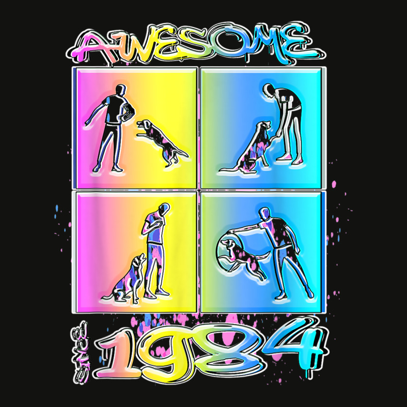 Awesome Since 1984. Agility Dog Training Graffiti Design Scorecard Crop Tee by Markets | Artistshot