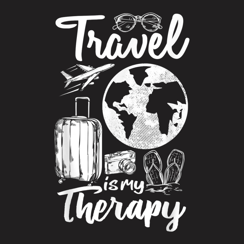 Traveling Camping Trip World Traveler Travel Is My Therapy T-shirt | Artistshot