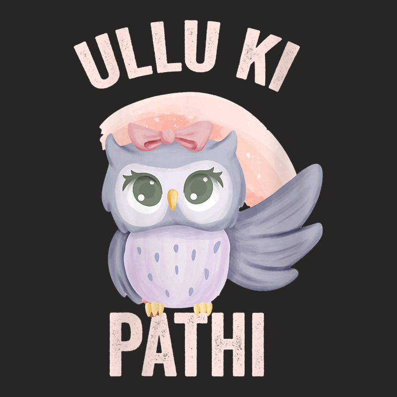 Womens Ullu Ki Pathi Funny Desi Owl For Indians And Pakistanis V Neck Ladies Fitted T-Shirt by voigterannen | Artistshot