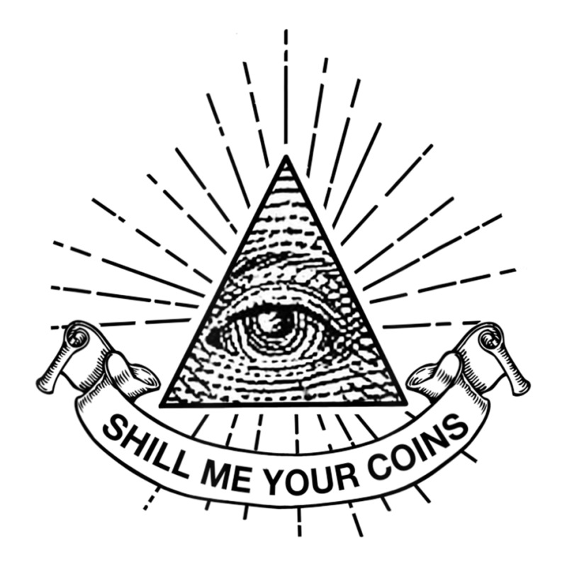 Shill Me Your Coins Illuminati Crypto T Shirt Sticker | Artistshot