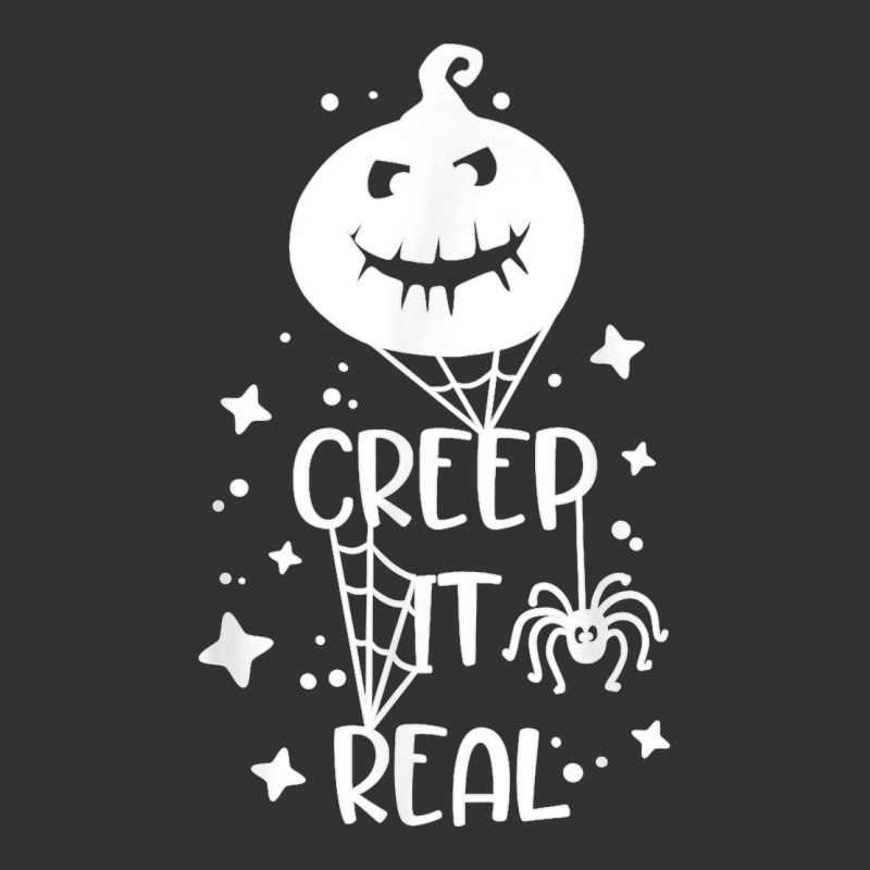 Funny Creep It Real Halloween Pumpkin Party Costume Design T Shirt Vintage Hoodie And Short Set | Artistshot