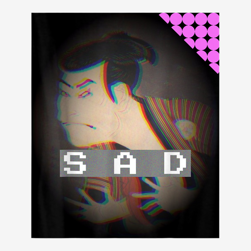 Vaporwave Sad Kabuki Actor Otani Oniji Iii Nishiki E Art Tee Youth 3/4 Sleeve by cm-arts | Artistshot