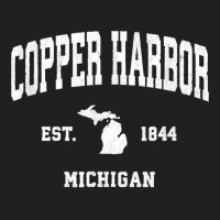 Copper Harbor Michigan Mi Vintage Athletic Sports Design T Shirt T-shirt | Artistshot