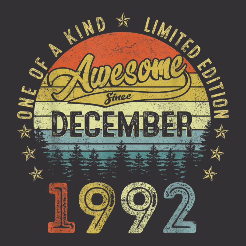 30 Years Old Awesome Since December 1992 30th Birthday Gift Vintage Hoodie | Artistshot