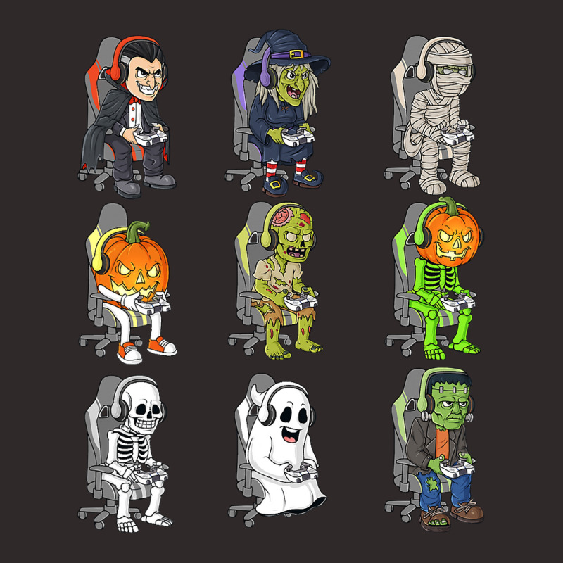 Gamer Halloween Skeleton Vampire Gaming Mummy Boys Kids Teen Racerback Tank by Jennifer90 | Artistshot